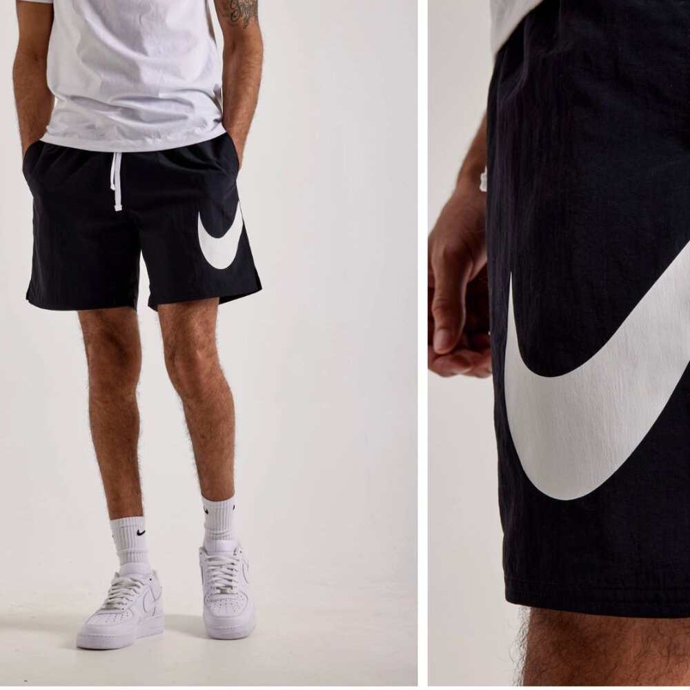 Nike Swim Men’s 7” Volley Shorts Black White Size S
